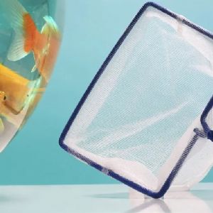 Rede Pega Peixe Redinha Aquário No4 12,5x15,5 Cor Azul